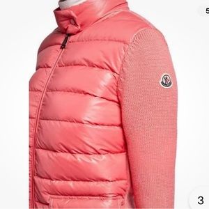 New moncler puffer with knit sleeves